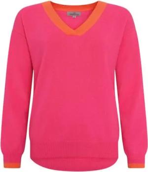 Zwillingsherz Kaschmirpullover Zwillingsherz Damen Kaschmirpullover V-Color-Neck