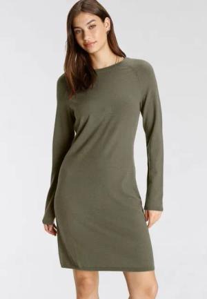 Tamaris Strickkleid kurzes Kleid, figurumspielend, aus Viskosemischung