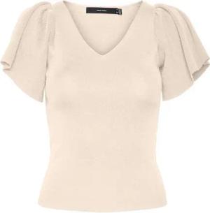 Vero Moda V-Ausschnitt-Pullover Ginny (1-tlg) Drapiert/gerafft