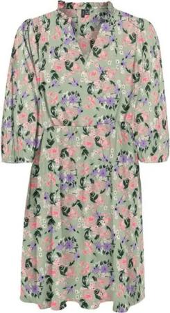 Vero Moda Midikleid OLIVIA (1-tlg) Drapiert/gerafft
