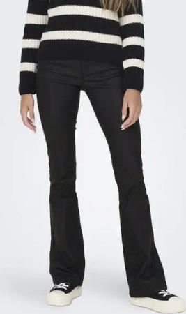 ONLY Lederimitathose ONLBLUSH MID WAIST FLARED COATED NOOS