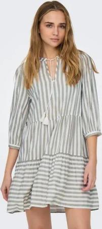 ONLY Tunikakleid ONLKAYA 3/4 PUFF SHORT DRESS WVN NOOS mit Volant im Tunika Style
