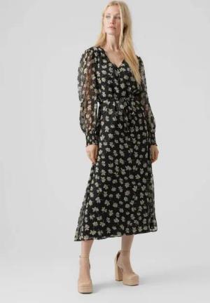 Vero Moda Midikleid Pica (1-tlg) Drapiert/gerafft