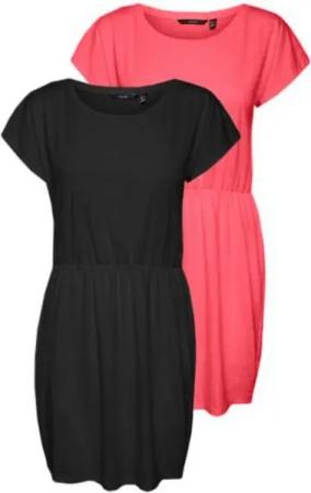 Vero Moda Jerseykleid LUNA (2-tlg) Drapiert/gerafft
