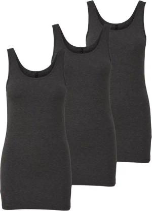 ONLY Tanktop Live Love (3-tlg) Lange Tops, elastische Baumwollqualität