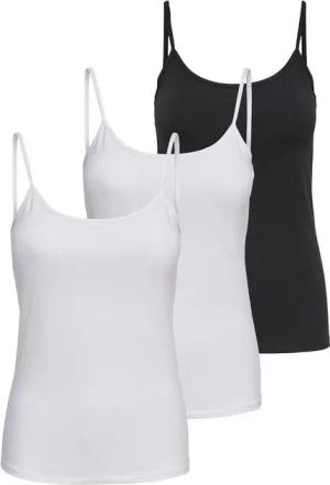 ONLY Tanktop Life Singlet (3-tlg) Figur betont, elastische Baumwollqualität