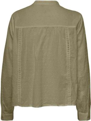 ONLY Blusentop ONLFILUCA LS BUTTON V-NECK TOP WVN