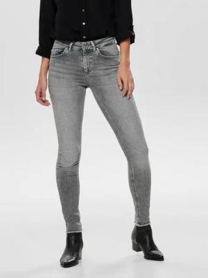 ONLY Skinny-fit-Jeans ONLBLUSH MID SK ANK RW REA0918 NOOS mit ausgefranstem Saum