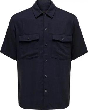 ONLY & SONS Kurzarmhemd Kurzarm mit Knopfleiste Brusttaschen ONSKARI SS SHIRT VISC LIN 0075