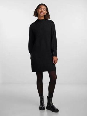 pieces Strickkleid - Pulloverkleid - PCNATALEE LS O-NECK KNIT DRESS