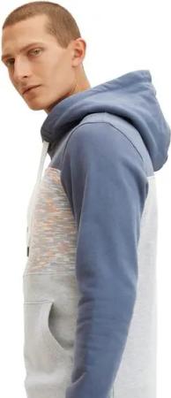 TOM TAILOR Rundhalspullover Hoodie mit Colour Blocking