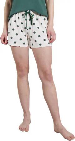 TOM TAILOR Schlafhose TOM TAILOR Damen Kurze-Hose weiß gepunktet (1-tlg)