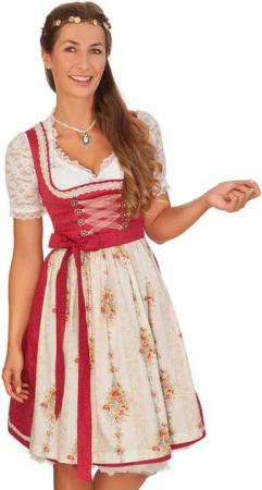 MarJo Dirndl Midi Dirndl 2tlg. - BABIA - rot
