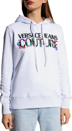 Versace Jeans Couture Hoodie Kapuzen Sweatshirt Hoodie Floral Stickerei Pullover Pulli mit Blumenstickerei