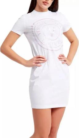 Versace Jeans Couture Shirtkleid Logo Kleid Longshirt Iridescent Brand Logo