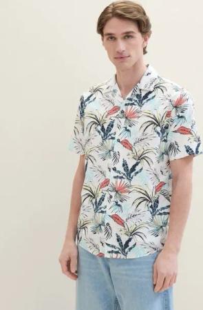 TOM TAILOR Kurzarmhemd Kurzarmhemd mit Allover Print