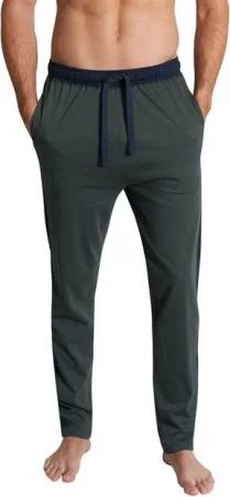 TOM TAILOR Schlafhose TOM TAILOR Herren Lange-Hose grün quergestreift (1-tlg)