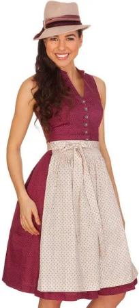 MarJo Dirndl Retro Dirndl 2tlg. - HELENE - brombeer