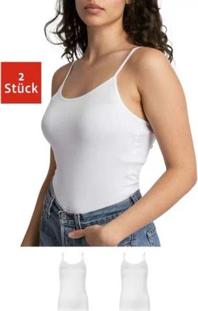 SNOCKS Tanktop Spaghetti Top Damen (2-tlg) aus Bio-Baumwolle, bequem, perfektes Basic für jedes Outfit