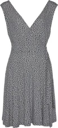 s.Oliver Strandkleid mit zartem Blumenprint und Bindeband, Wickelkleid, Sommerkleid
