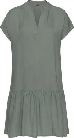 s.Oliver Blusenkleid mit Volant am Rock, Tunikakleid, Sommerkleid, Basic