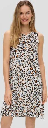 s.Oliver Minikleid Relaxed-Fit-Kleid mit Bindeband am Rücken