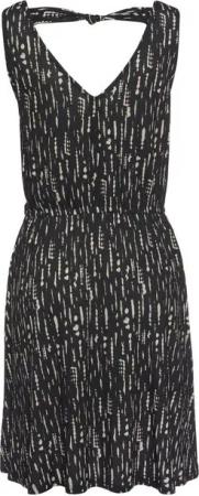 s.Oliver Druckkleid mit Zierband hinten, kurzes Sommerkleid im Alloverdruck, Strandkleid