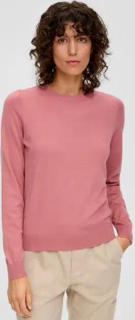 s.Oliver Strickpullover Pullover aus Viskosestretch Ziernaht
