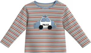 s.Oliver Langarmshirt Langarmshirt mit wattierter Applikation Streifen-Detail, Applikation