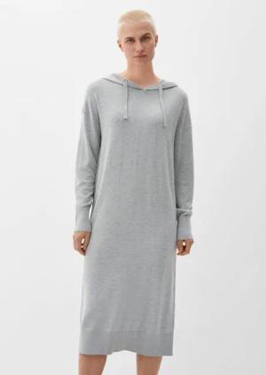 s.Oliver Minikleid Strickkleid mit Kapuze