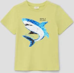 s.Oliver Kurzarmshirt T-Shirt mit Wendepailletten Wendepailletten