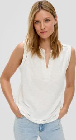 s.Oliver T-Shirt Relaxed-Fit-Shirt mit Lochstickerei Lochstickerei