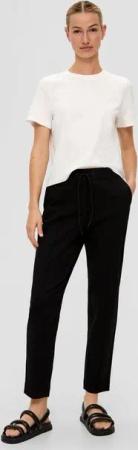 s.Oliver 7/8-Hose Interlock-Jogpant in Twilloptik Ziernaht