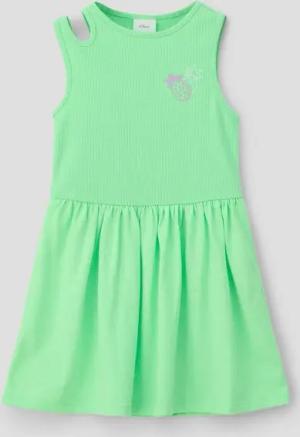 s.Oliver Minikleid Ärmelloses Kleid mit Rippstruktur Cut Out