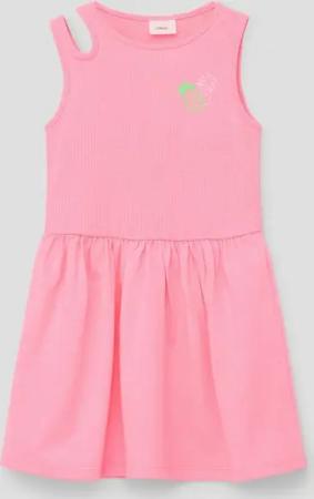 s.Oliver Minikleid Ärmelloses Kleid mit Rippstruktur Cut Out