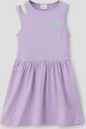 s.Oliver Minikleid Ärmelloses Kleid mit Rippstruktur Cut Out