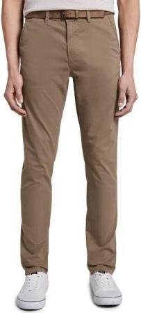 TOM TAILOR Denim Chinohose (mit Gürtel) leicht vorgewaschen