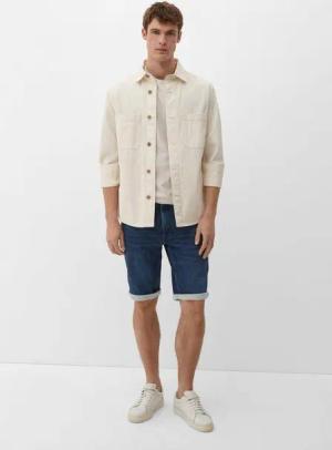s.Oliver Jeansshorts Jeans-Shorts / Regular Fit / Mid Rise / Straight Leg Waschung
