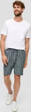 s.Oliver Bermudas Bermuda aus Leinenmix mit Tunnelzug Garment Dye
