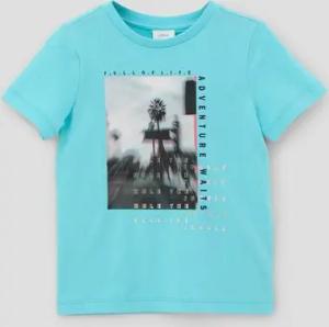 s.Oliver Kurzarmshirt Baumwollshirt mit Frontprint