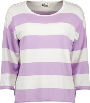 Blue Seven Rundhalspullover Damen Pullover mit Streifen - Pulli mit überschnittenen Schultern