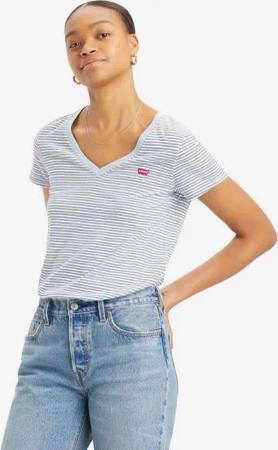 Levi's® V-Shirt PERFECT VNECK mit Mini-Batwing-Logostickerei