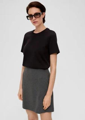s.Oliver BLACK LABEL Minirock A-Linien-Rock aus Viskosemix