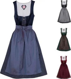 Spieth & Wensky Dirndl Buchsbaum Drindl Buchsbaum 2-teiliges Midi-Dirndl Kleid Dirndl Trachtenkleid