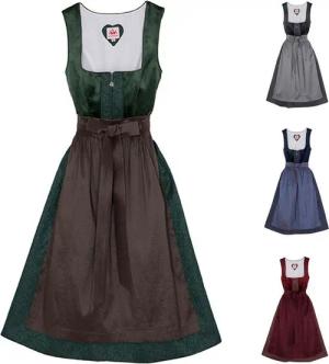 Spieth & Wensky Dirndl Buchsbaum Drindl Buchsbaum 2-teiliges Midi-Dirndl Kleid Dirndl Trachtenkleid