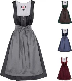 Spieth & Wensky Dirndl Buchsbaum Drindl Buchsbaum 2-teiliges Midi-Dirndl Kleid Dirndl Trachtenkleid