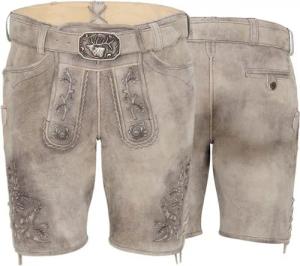 Spieth & Wensky Trachtenlederhose Petersberg-Hose Herren Trachtenhose Lederhose kurzhose mit Gürtel Ziegenvelour