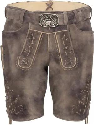 Spieth & Wensky Trachtenlederhose Petersberg-Hose Herren Trachtenhose Lederhose kurzhose mit Gürtel Ziegenvelour