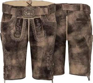 Spieth & Wensky Trachtenlederhose 413 Achenberg-Natur Herren Trachtenhose Lederhose kurzhose mit Gürtel Ziegenvelour