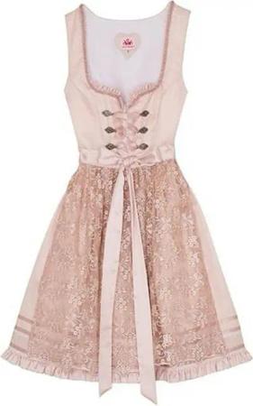 Spieth & Wensky Dirndl Betsy-Dirndl kurz 2-teiliges Midi-Dirndl Kleid Dirndl Trachtenkleid kurz